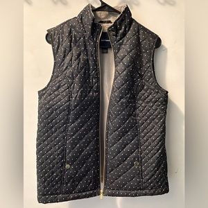 Black and white polka dot vest